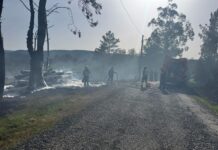 Incendio en Ames: una quema autorizada acaba en susto junto a viviendas
